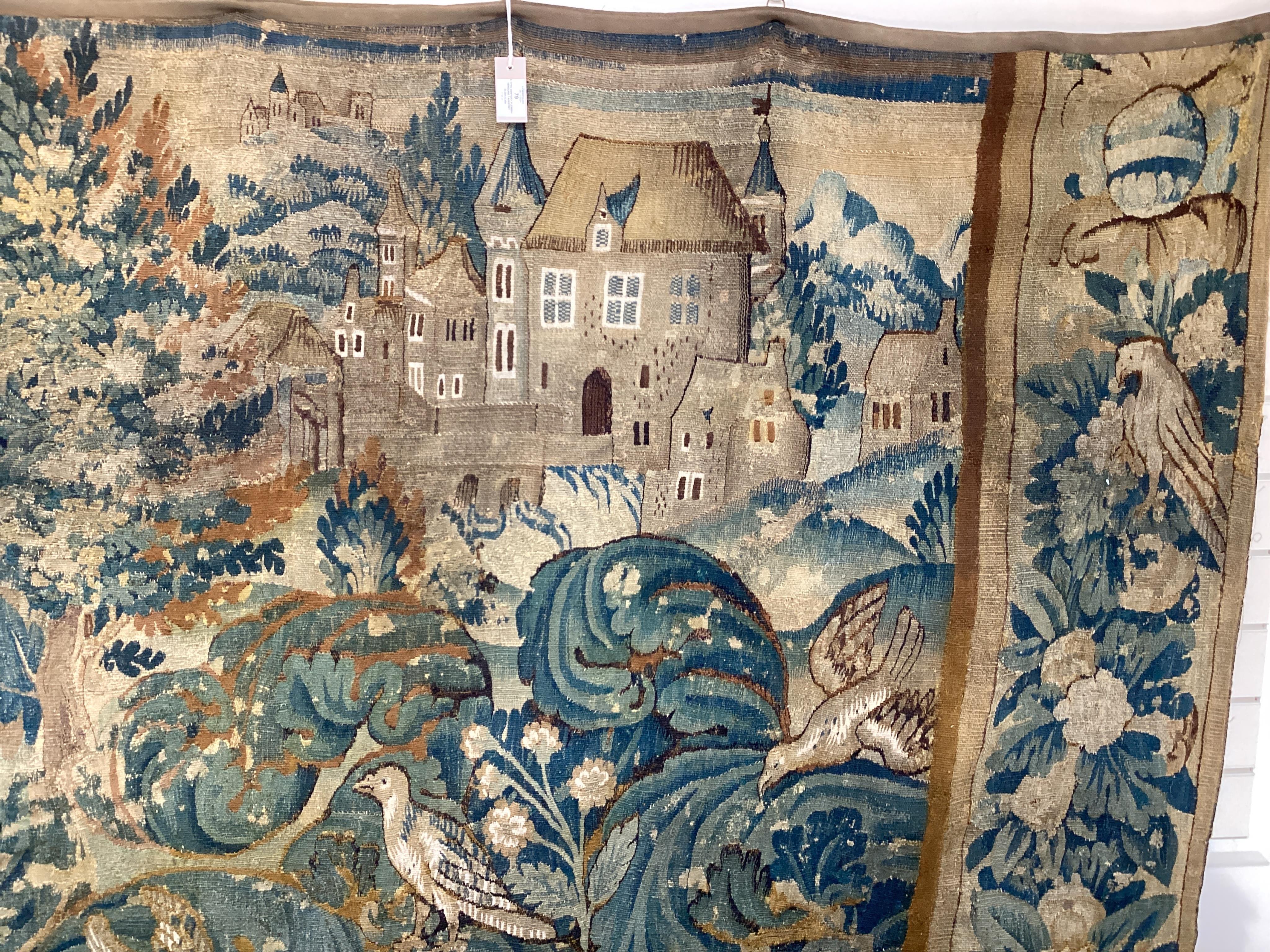 A 17th century Flemish verdure tapestry